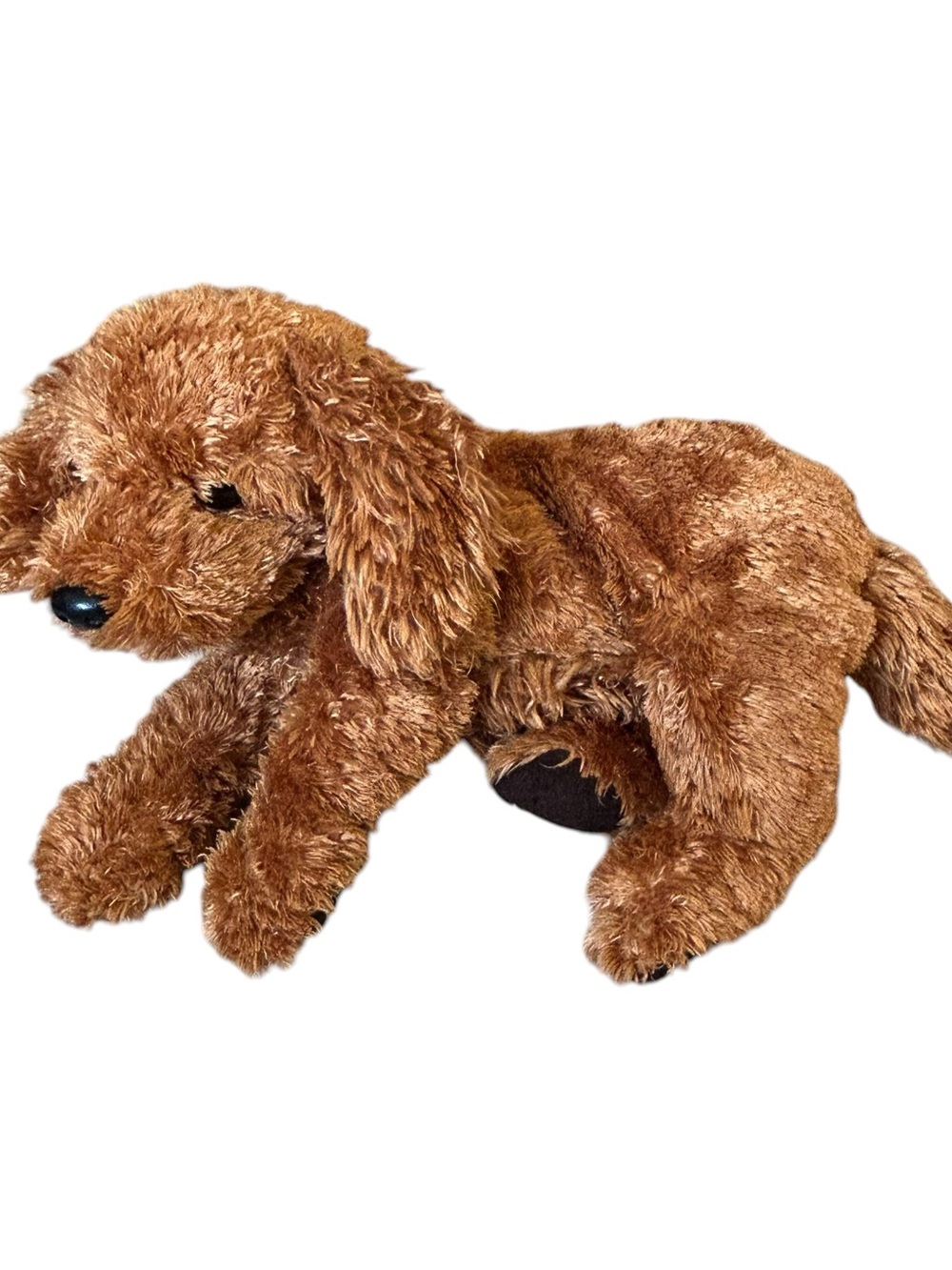 Y2K Large Brown TY Stuffed Dog Plush Toy Buddies Collection Silk Pup 2000s!